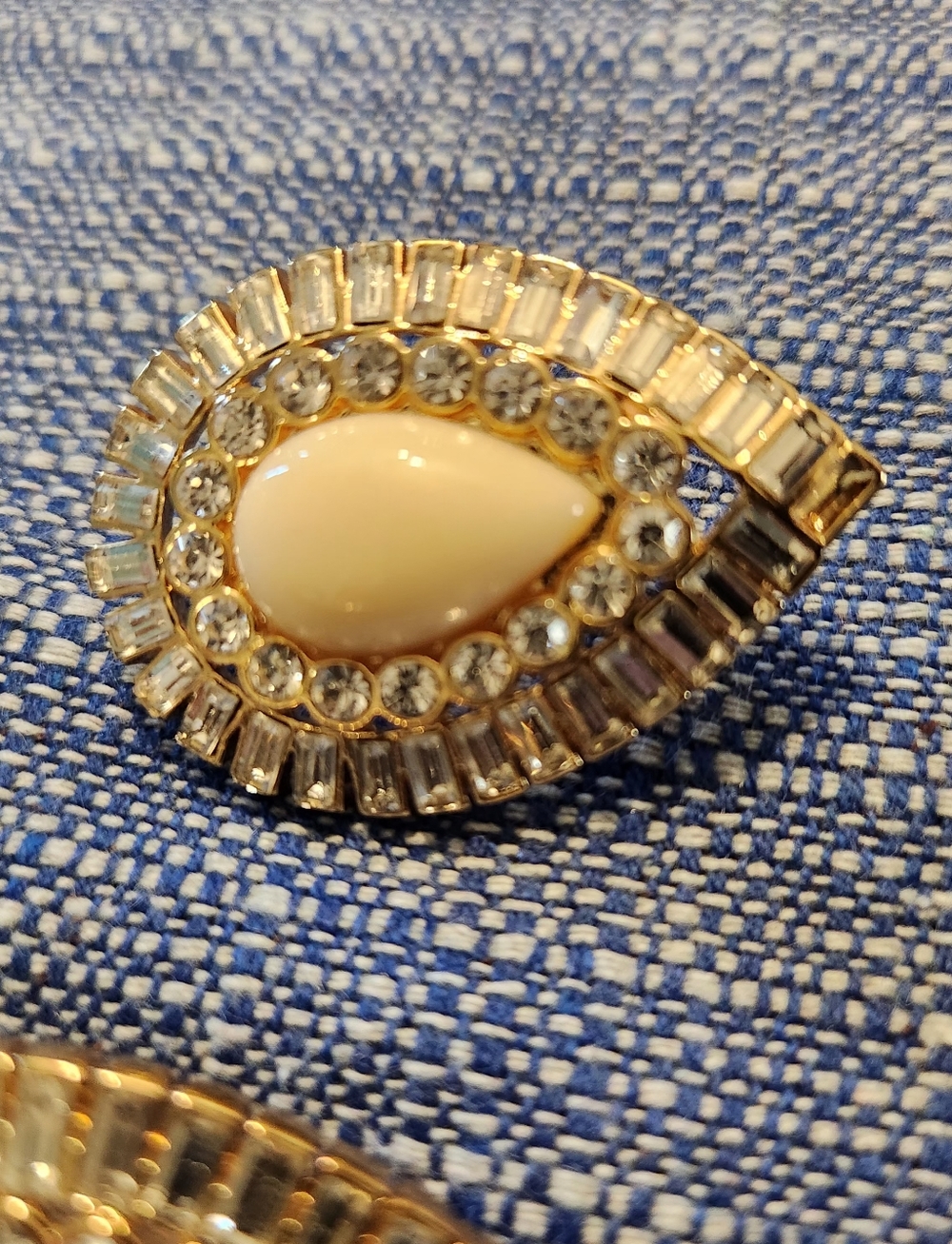 kate spade Gold Teardrop Pearl-Accent Statement Earrings - Picture 4 of 8